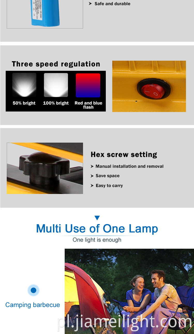 Faner BSCI ISO LED Pordelable Flood Light LED 100W Luminarias LED.